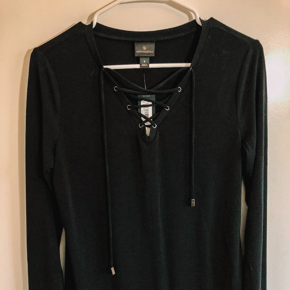 Black Tie Blouse